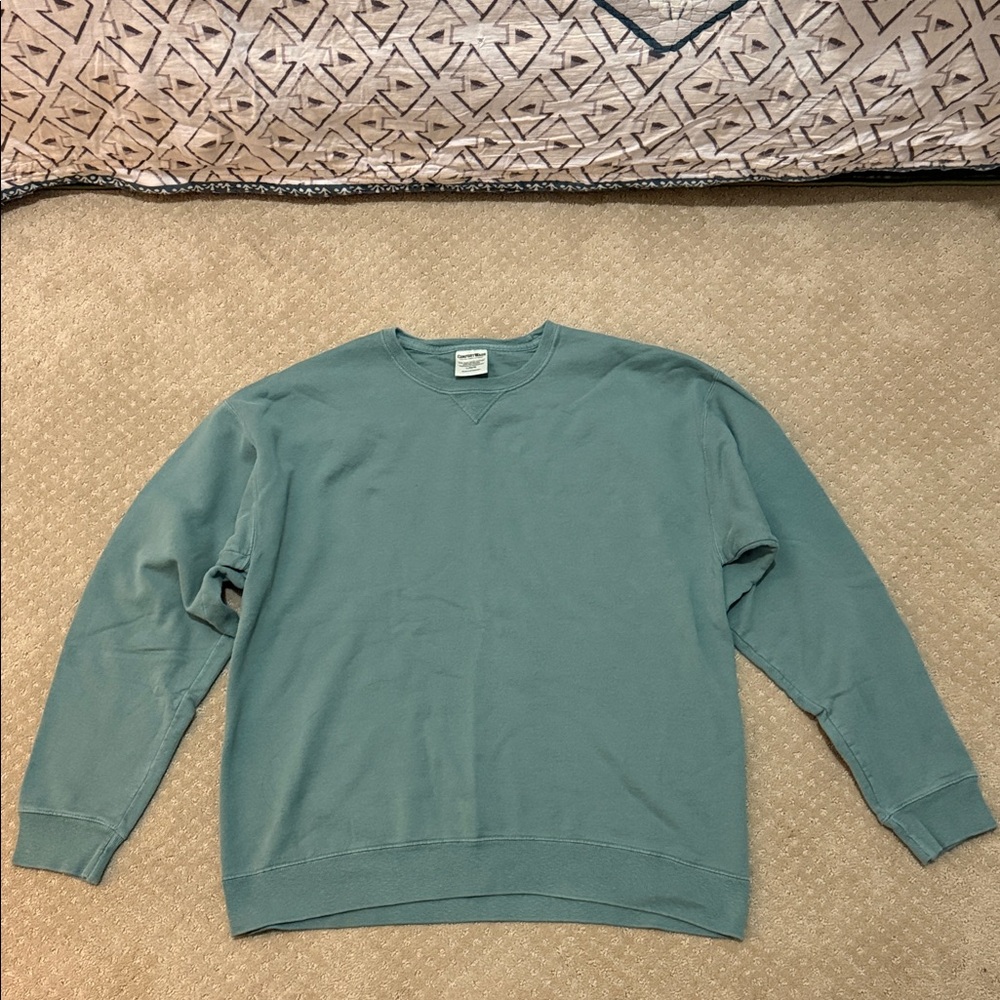Classic Teal Crewneck Sweatshirt, Size L